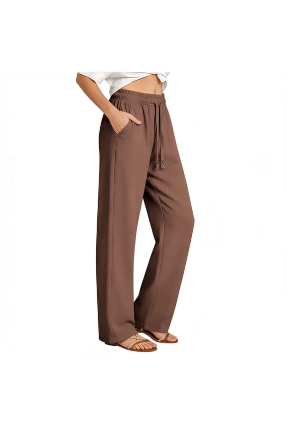 Joggers for Women Straight-Leg High Speed Drying Long Pants Athletic Workout Running Trousers with Pocket
