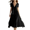thumbnail image 1 of Tumotour Linen Dress Maxi Dress for Women T-Shirt Dress Summer Dresses for Women Print Sleeveless Round Neck Dress Casual Long Dresses, 1 of 6