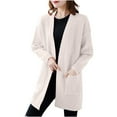 thumbnail image 1 of Tumotour Long Cardigan for Women's Knit Long Sleeve Open Front Outerwear Coats Fall Sweaters Outfits with Pocket, 1 of 6