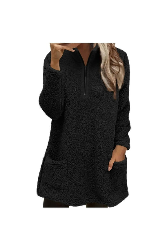 Long Pullovers Sweater For Women For Leggings Dressy Solid Color V-Neck Long Sleeve Fall Tunic Blouse Winter Shirt Warm Thermal Sweaters