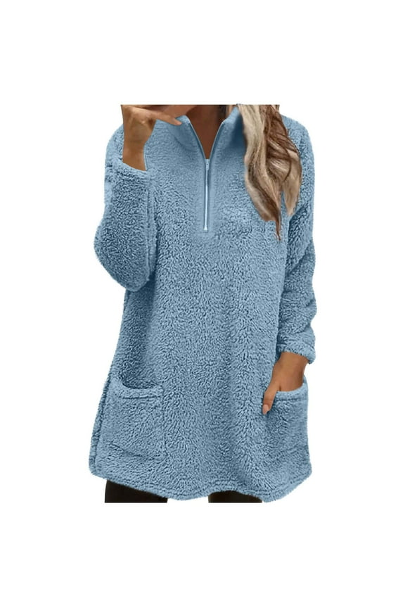 Long Pullovers Sweater For Women For Leggings Dressy Solid Color V-Neck Long Sleeve Fall Tunic Blouse Winter Shirt Warm Thermal Sweaters