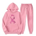 thumbnail image 1 of Tumotour Long-Sleeved Hooded Suit For Women Printed Drawstring Elastic Tracksuits Long Sleeve Pullover Hoodies Sweatshirt And Sweatpants Casual Solid Color Pullover Hoodies Sweatsuit Sets, 1 of 5