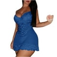 thumbnail image 1 of Tumotour Nightgowns For Women Mini Dress Pajamas Loungewear Sleeveless Nightgown Solid Color Lace Sleepwear Chemise Lingerie Dress Tank Sleepwear Lace Nightshirt, 1 of 9