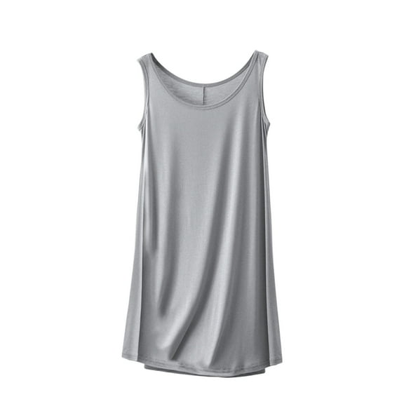Tumotour Nightgowns For Women Wide Strap Dress Sleeveless Nightgown Sleepwear Chemise Lingerie Dress Pajamas Loungewear Round Neck Sleepwear Nightshirt