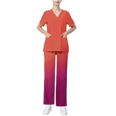 Tumotour Nursing Uniforms Scrubs Sets For Woman And Man Clearance Plus Size Working Uniform With Pocket Scrubs Medical Uniform Scrubs Top And Pants