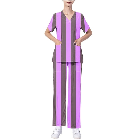 Tumotour Nursing Uniforms Scrubs Sets For Woman And Man Clearance Plus Size Working Uniform With Pocket Scrubs Medical Uniform Scrubs Top And Pants