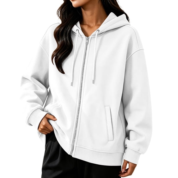 Tumotour Oversized Sweatshirts Hoodies for Women's Drawstring Long Sleeve Pullover Fall Top Athletic Workout Blouses with Pocket