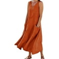 thumbnail image 1 of Tumotour Plus Size Summer Maxi Dresses For Women'S Crew Neck Sleeveless Flowy Dress T-Shirt Beach Sundress, 1 of 4