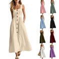 thumbnail image 1 of Tumotour Plus Size Summer Tank Dress for Women's Casual Sleeveless Strapless Beach Sundress Flowy A-Line Maxi Dress, 1 of 9