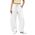 thumbnail image 1 of Tumotour Plus Size Sweatpants for Women Drawstring Elastic High Waist Wide Leg Pants Athletic Workout Running Joggers with Pockets, 1 of 9