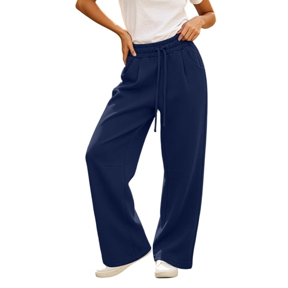 Tumotour Plus Size Sweatpants for Women'S Elastic High Waist Wide-Leg Pants Drawstring Loose Athletic Workout Running Joggers with Pocket