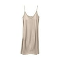 thumbnail image 1 of Tumotour Satin Silk Nightgowns For Women Mini Dress Pajamas Loungewear Sleeveless Nightgown Solid Color Sleepwear Chemise Lingerie Dress Tank Sleepwear Nightshirt With Padded Cups, 1 of 4