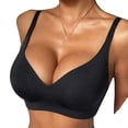 thumbnail image 1 of Tumotour Seamless Supportive Wireless Bra Push Up Bra For Women'S Supportive No Underwire Bras Deep V Balconette Bras Everyday Bra, 1 of 5