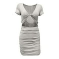 thumbnail image 1 of Tumotour Shirt Dress for Women Mini Dress Women's Fashion Round-Neck Short Sleeved Printed Pullover Dress, 1 of 3