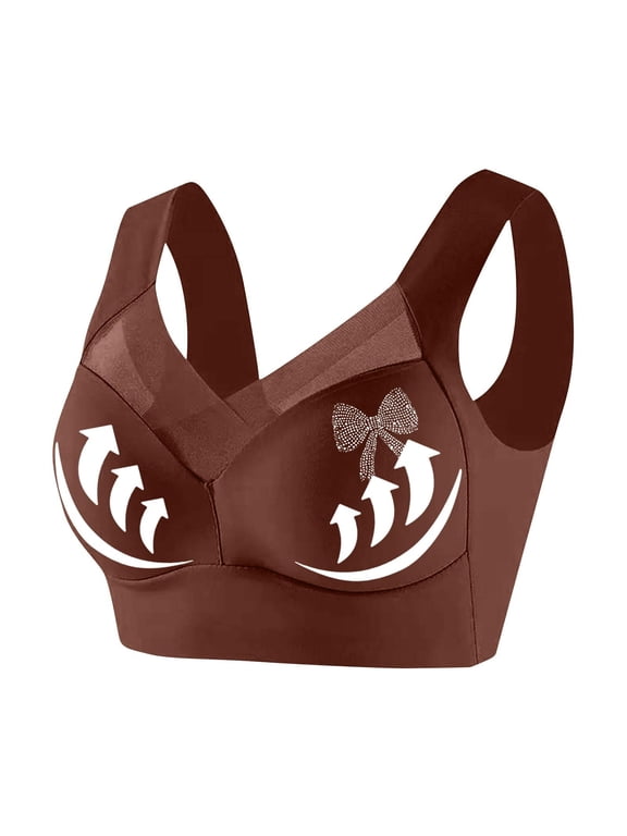 Smooth Wireless Bras For Women No Underwire Vest Thin Side Pull-In Comfort Seamless Supportive Bra Raceback Push Up Bralettes Full Coverage Thin Soft Comfy Daily Bras
