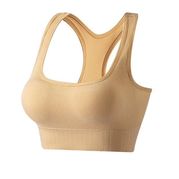 Tumotour Sports Bras For Women Full Coverage No-Steel Ring Gathering Breast Seamless Shapewear Yoga Running Vest Casual Solid Color Breathable Sports Underwear
