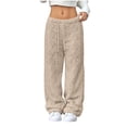 thumbnail image 1 of Tumotour Straight Leg Sweatpants for Womens With Pockets Wide Leg Baggy Fleece Pants Casual Drawstring Workout Pant, 1 of 6