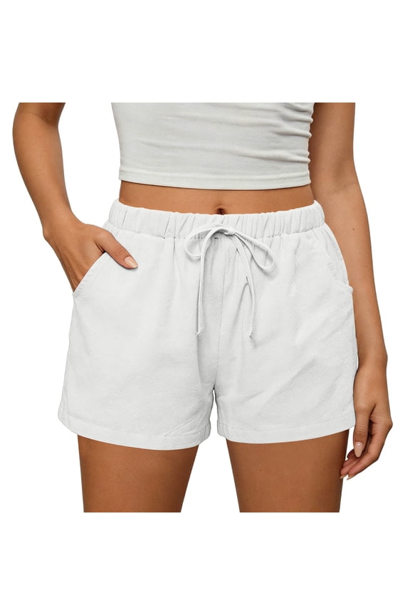 Summer Board Shorts for Women'S Checkered Double Pocket Wide-Leg Shorts Loose Sporty Elasticated Side Pocket Drawstring Elastic Waist Shorts Athletic Workout Shorts
