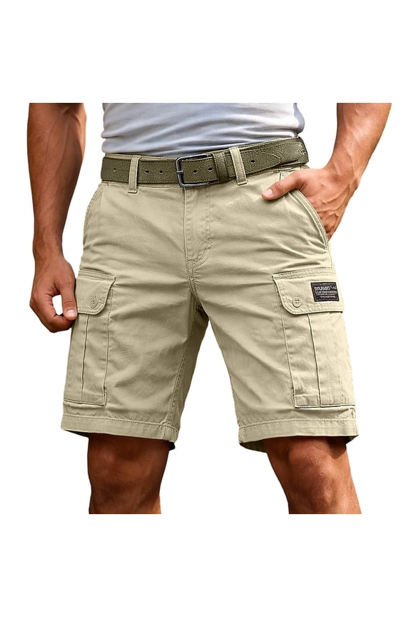 Summer Cargo Shorts for Men's Jogging Walkshort Straight-Leg Hiking Shorts with Pocket