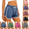 thumbnail image 1 of Tumotour Summer Dolphin Shorts for Women's Elastic Waist High Waisted Biker Shorts Drawstring Sporty Running Gym Workout Shorts with Pocket, 1 of 7