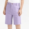 thumbnail image 1 of Tumotour Summer Shorts For Teens Shorts Loose Solid Color Casual Solid Button Down Long Shorts Knee Length Wide Leg Short Pants With Pockets, 1 of 2