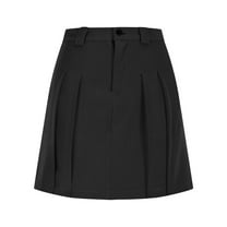 Tumotour Summer Skirt For Women Button Pleated Tennis Skirts High Waist Golf Skirt Athletic Skirts For Pickleball Workout Thin Mini Skirt
