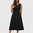 thumbnail image 1 of Tumotour Summer Tank Dress for Women Maxi Dress Crew Neck Sleeveless Sundress T-Shirt A-Line Dress With Pocket, 1 of 10