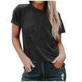thumbnail image 1 of Tumotour Summer Tops For Women Short Sleeve Round Neck T Shirts Casual Solid Color Spring Tops Summer Tees Clothes Summer Beach T-Shir, 1 of 4