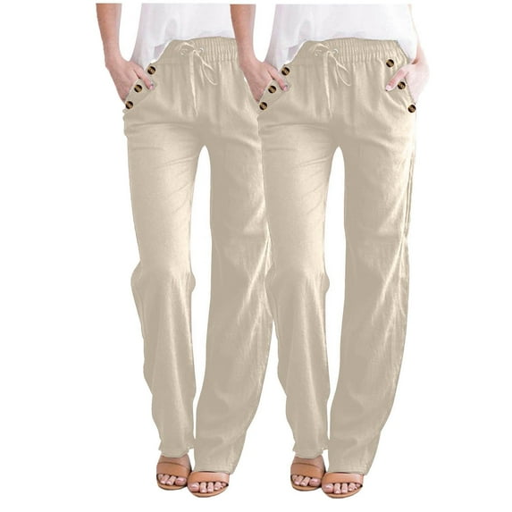 Tumotour Sweatpants For Women Drawstring Elastic High Waisted Pockets Button Wide Leg Trousers Casual Solid Color Loose Workout Out Sports Running Y2K Joggers Sweatpants 2Pcs