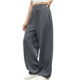 thumbnail image 1 of Tumotour Sweatpants For Women Elastic High Waisted Wide Leg Trousers Pockets Casual Solid Color Athletic Fit Lounge Joggers Pants, 1 of 8