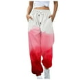 thumbnail image 1 of Tumotour Sweatpants For Women Gradient Color Elastic High Waisted Drawstring Wide Leg Trousers Pockets Casual Athletic Fit Lounge Joggers Pants, 1 of 5