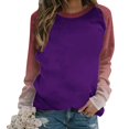 thumbnail image 1 of Tumotour Sweatshirt For Women Crew Neck Long Sleeve Side Split Tunic Pullover Tops Womens Fall Fashion 2024 Casual Patchwork Gradient Color Block Loose Soft Comfortable Pullover Tops, 1 of 5