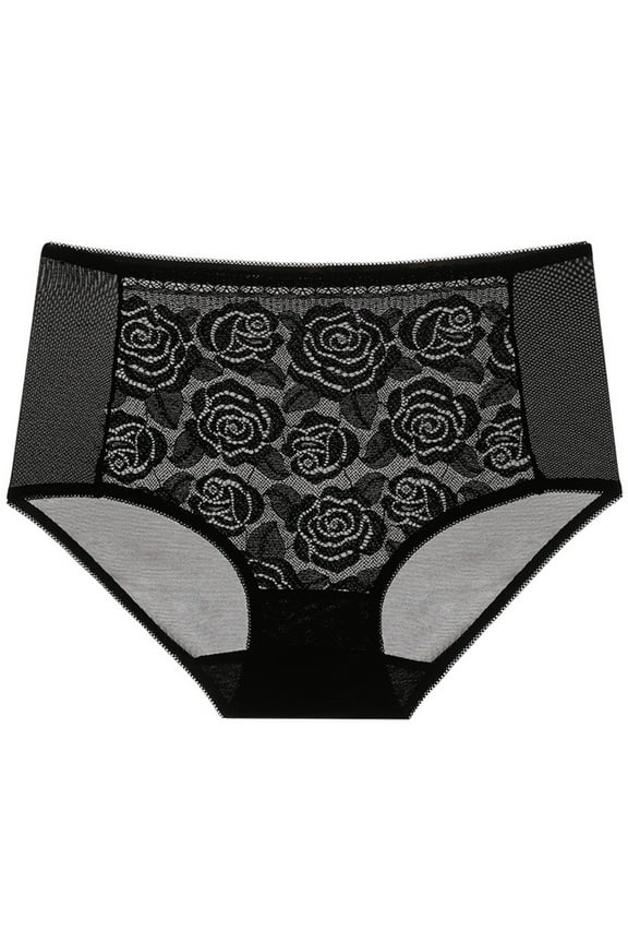 Underwear For Women Cotton Underwear Briefs High Waist Full Coverage C Section Soft lace Panties Plus Size Leakproof Briefs