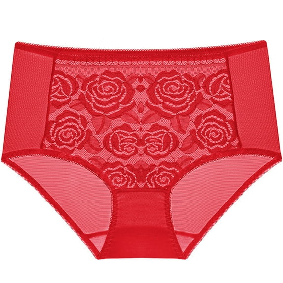 Tumotour Underwear For Women Cotton Underwear Briefs High Waist Full Coverage C Section Soft lace Panties Plus Size Leakproof Briefs