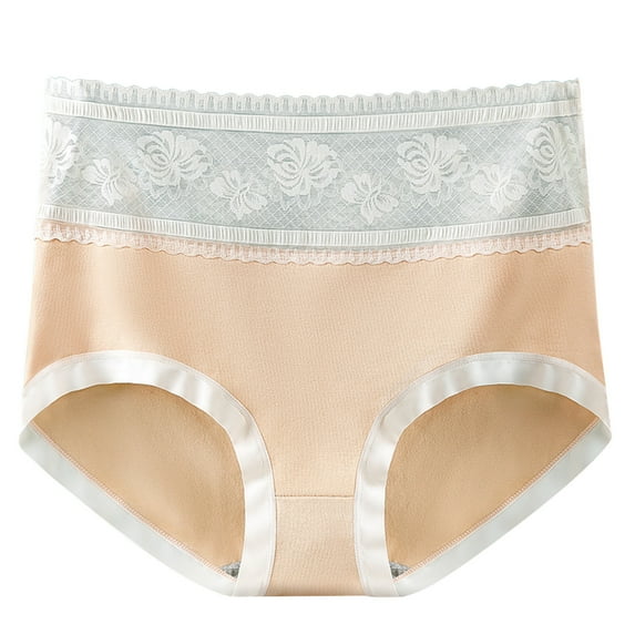 Tumotour Underwear for women Cotton Lace Panties High Waist Panty Soft Ladies Full Coverage Hi-Cut Briefs Stretch Briefs Multipack Bikini Panties