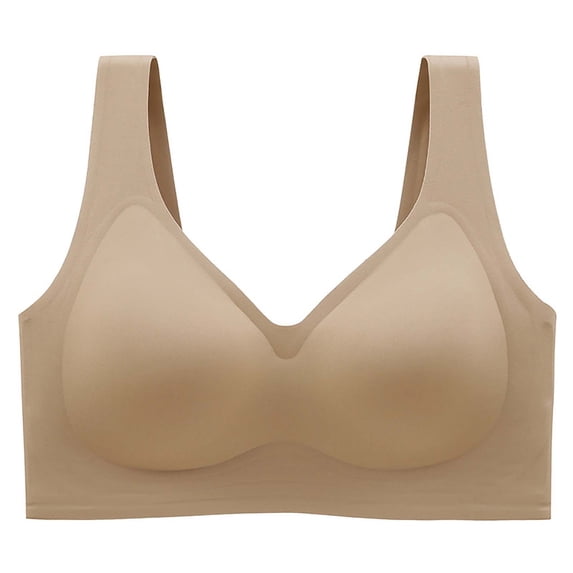 Tumotour Wirefree Bras For Women Full Coverage No Underwire Bralettes Seamless Wireless Push Up Bras Casual Solid Color Comfortable Padded Sport Everyday Bra