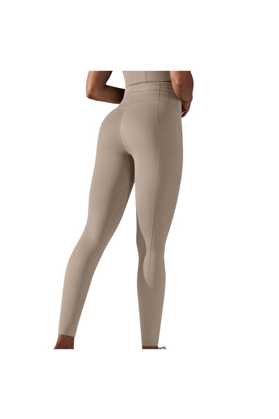 Yoga Pants For Women Elastic High Waist Seamless Knitted Tight Yoga Pants Casual Solid Color Loose Fit Comfortable Breathable Sports Running Fitness Yoga Pants