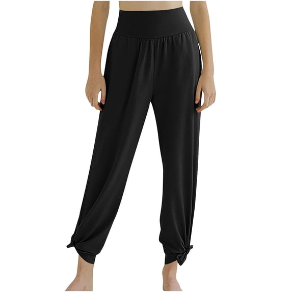 Tumotour Yoga Pants For Women Elastic Waist Pockets Straight-Leg Pants Stretchy Stylish Loose Comfy Modal Lounge Running Long Active Casual Sweatpants