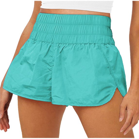 Tumotour Yoga Shorts For Women Half Shorts Solid Color Casual Pants Elastic High Waist Thin Hot ts Running Workout Gym Shorts