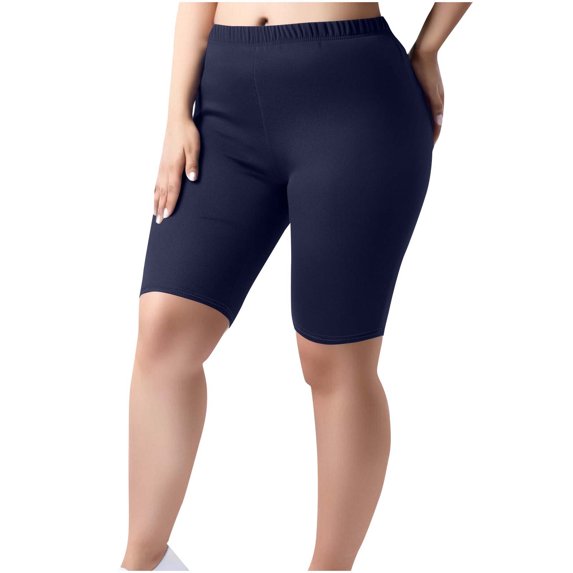 Tumotour Yoga Shorts For Women Plus Size Yoga Shorts Solid Color Lace Elastic High Waisted Running Workout Gym Shorts Sports Shorts