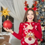 Tumotsit Christmas Novelty Reindeer Headbands With Ears For Women And Girls Holiday Accessories For Parties And Celebrations