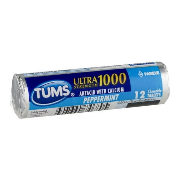 Tums 074680D Ultra Single Roll Peppermint 24-12-12 Count