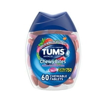 Tums Chewy Bites Heartburn Relief Chewable Antacid Tablets, Berry, 60 Ct