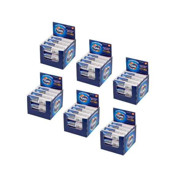Tums Ultra 1000 Assorted Berries 12 Count x 12 Rolls (144 Count Each) - Pack of 6