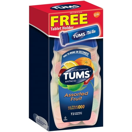 Tums® Ultra Strength 1000 Antacid Calcium Carbonate Assorted Fruit Chewable Tablets 72 ct Box