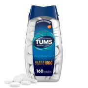 Tums Ultra Strength Antacid Tablets for Heartburn Relief, Peppermint, 160 Count