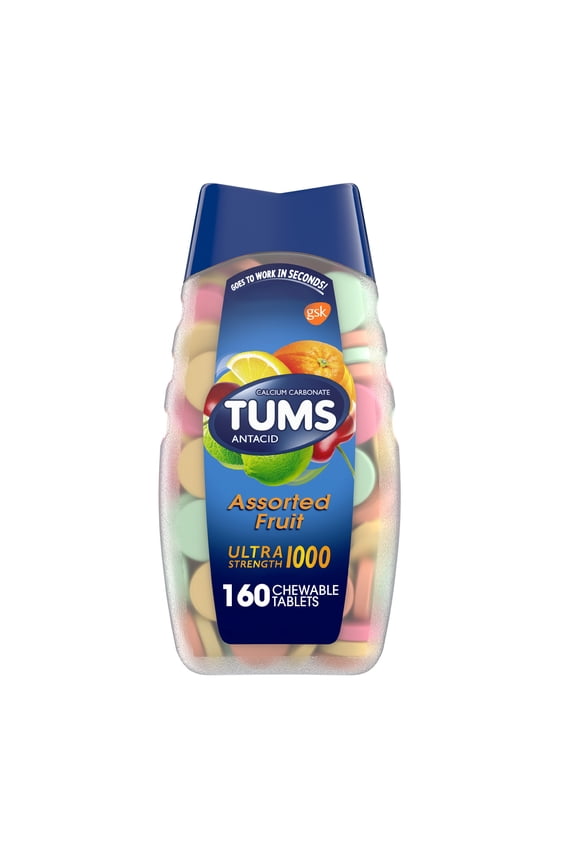 Ultra Strength Heartburn Relief Chewable Antacid Tablets, Fruit, 160 Count