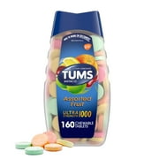 Tums Ultra Strength Heartburn Relief Chewable Antacid Tablets, Fruit, 160 Count