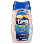 Tums Ultra Strength Heartburn Relief Chewable Antacid Tablets, Fruit, 72 Count