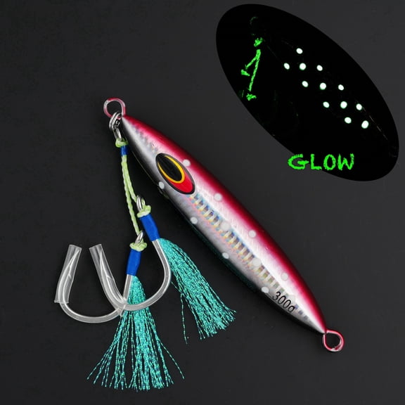 Tuna Bomb Jigs 200g-600g Fast Sinking Wide Body Slow Pitch Fishing Lure with BKK Assist Hooks